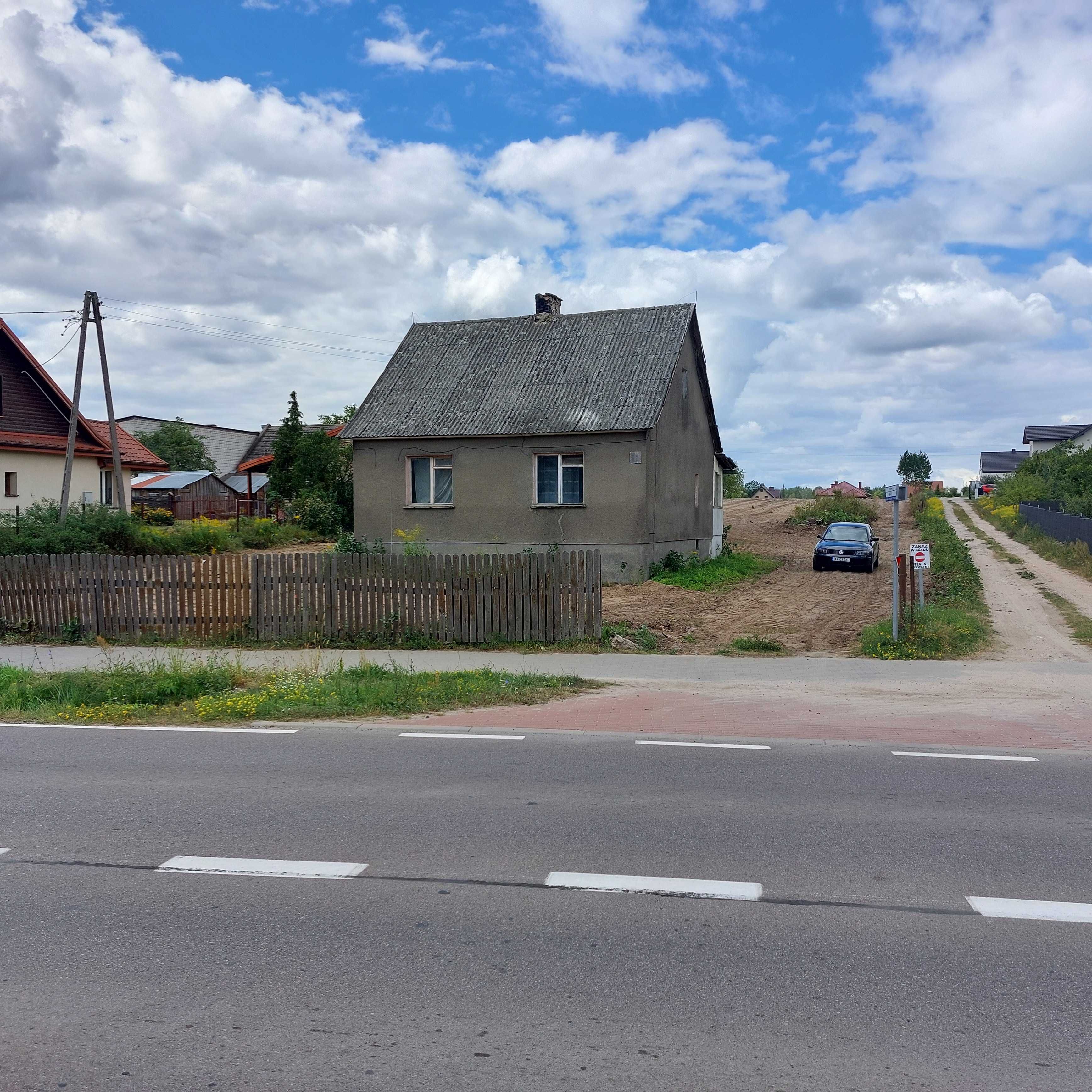 Działka 2 km od Białegostoku przy drodze powiatowej-z domem lub bez.