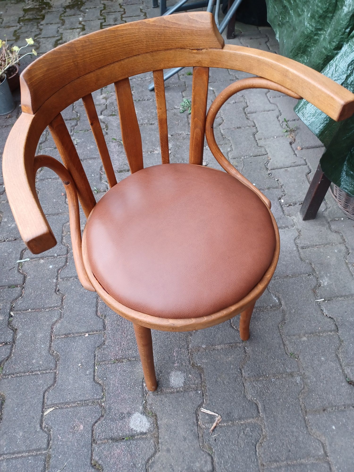 Retro krzesła gięte tapicerowane - Thonet - 4 sztuki