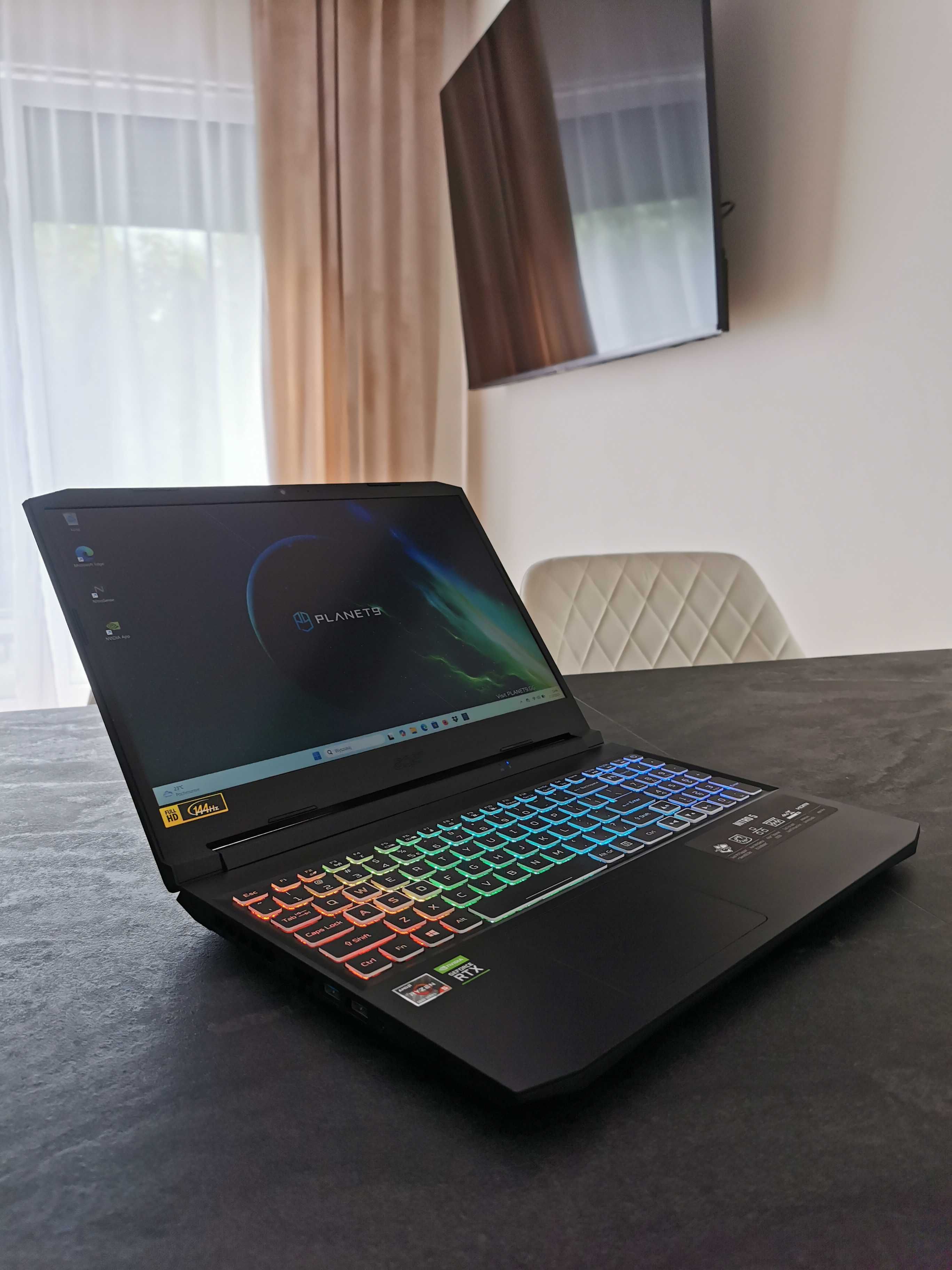 Acer Nitro 5 15,6" 144Hz Ryzen 5/16GB RAM/RTX 3060/512SSD+1000HDD/RGB
