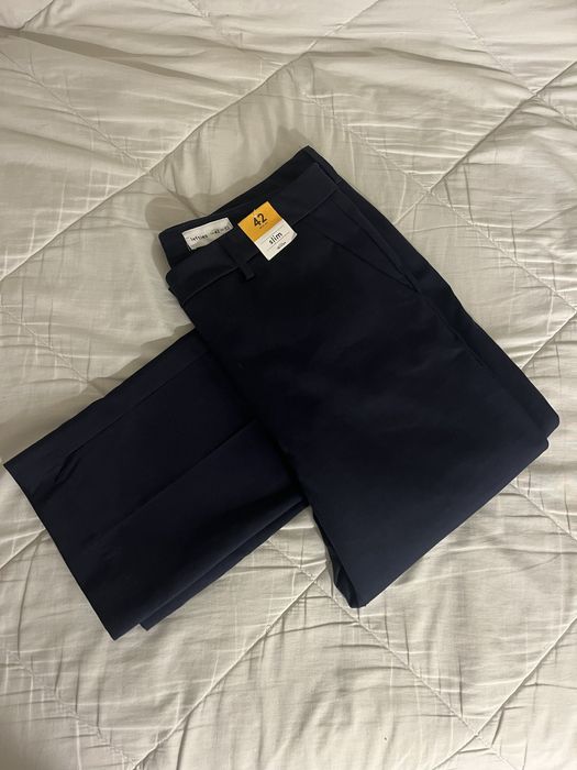 Calças elegantes Azul-Marinho
