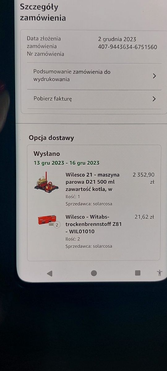 Model mini maszyna parowa Wilesco 21