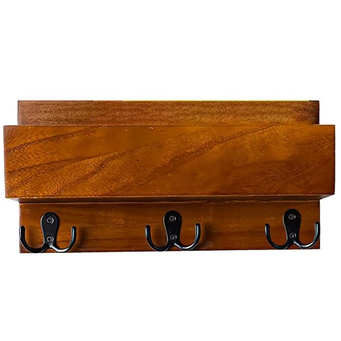 Вішак, ключниця, полиця органайзер дерев'яний в передпокій