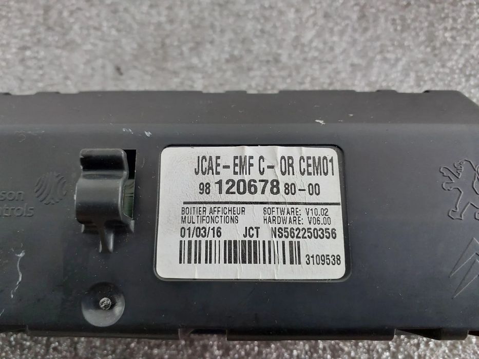 Display / ecrã de informações CITROËN C-Elysee