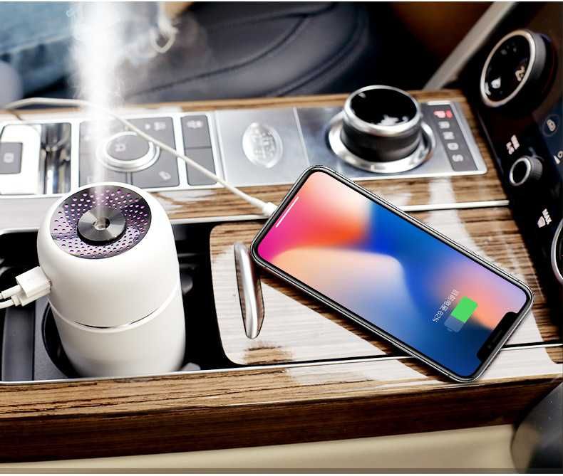 Ultradźwiękowy nawilżacz powietrza do samochodu i domu – aromaterapia