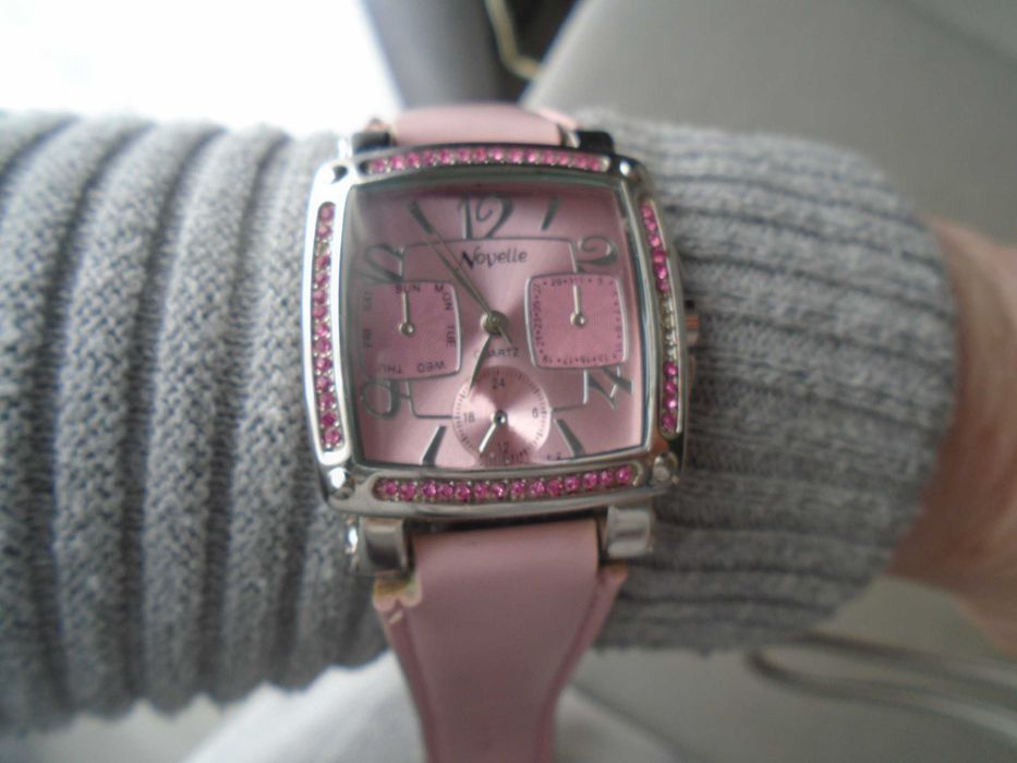 zegarek marki Novelle japoński mechanizm Miyota, cyrkonie