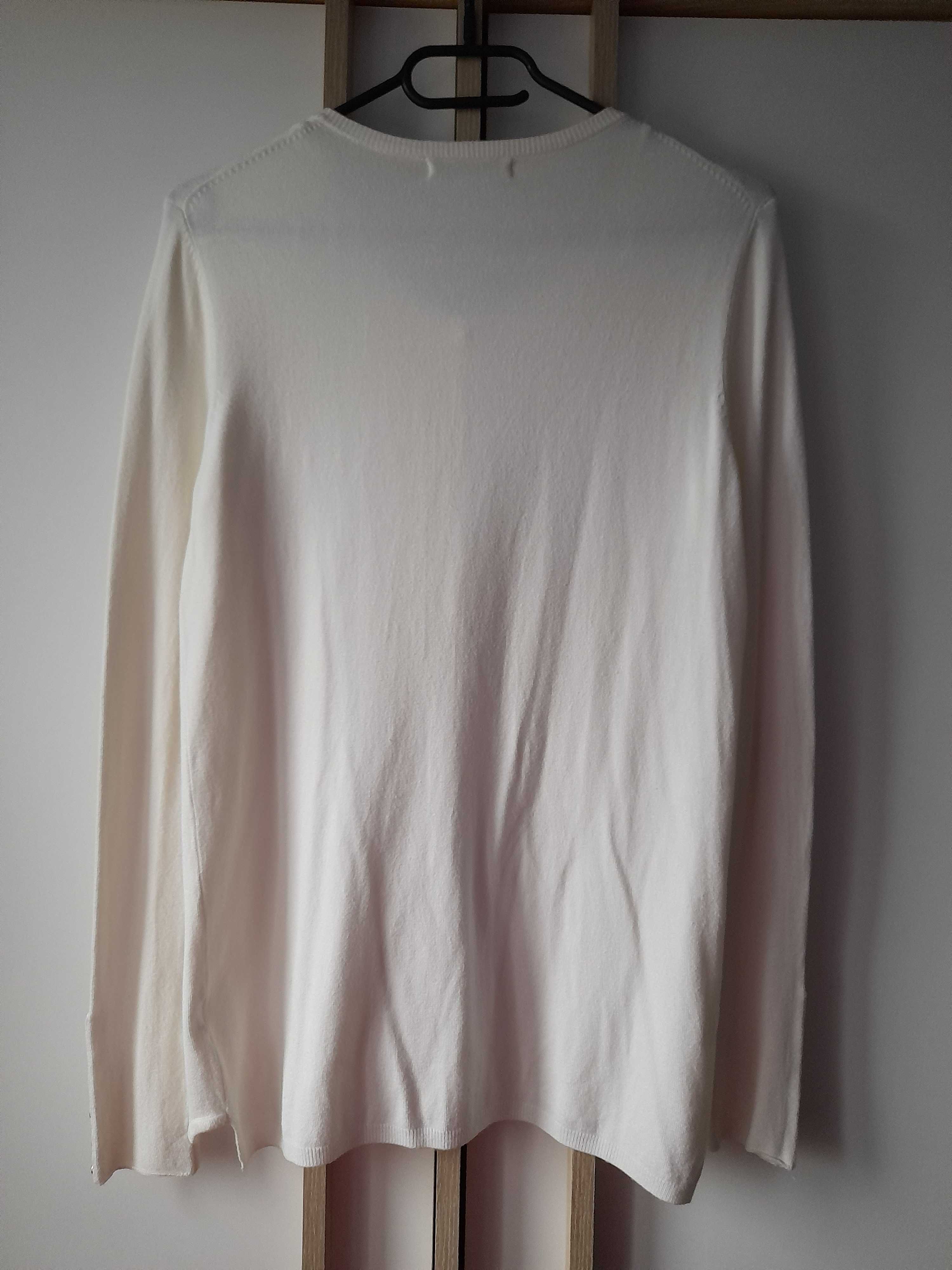 Kremowy sweter kardigan M Zara Knit