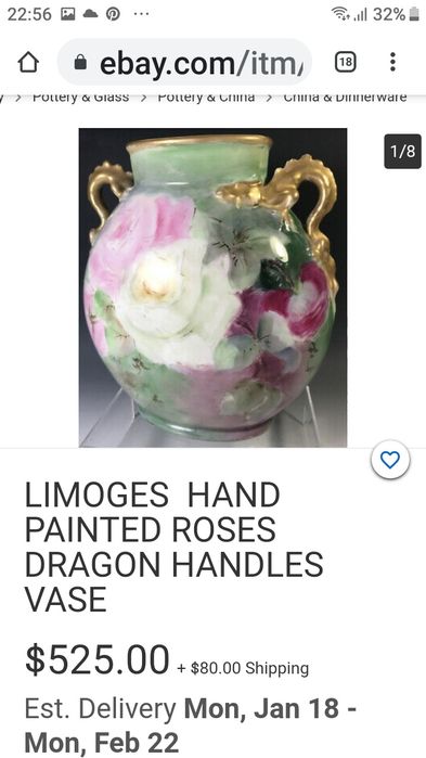 .Limoges.Ручний покрас. КЛЕЙМО