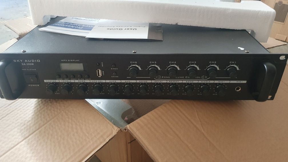Підсилювач трансляційний sky audio sa-300w, настінна акустика ns-25