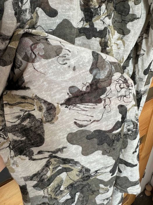 Prodotto Italiano beżowy melanż wiskozowo-poliestrowa narzutka NOWA