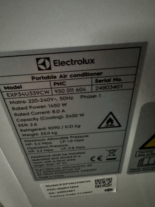 Klimatyzator przenośny Electrolux