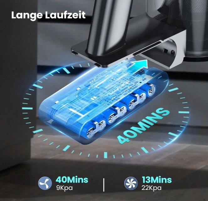 Bezprzewodowy odkurzacz pionowy Belife S10 22Kpa Filtr Hepa LED