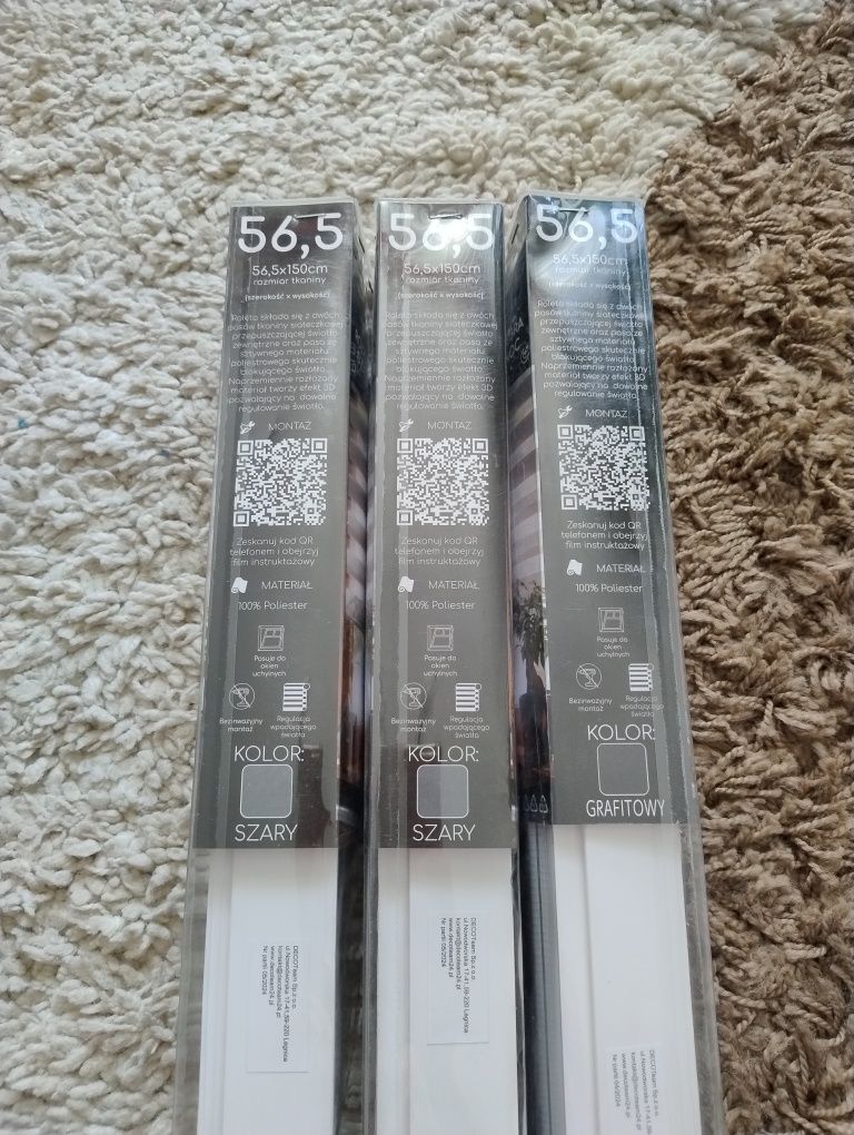 Roleta zebra dzień noc kolor grafitowy 56,5 x 150