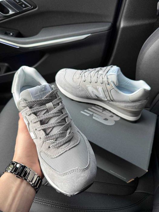 Чоловічі кросівки New Balance 574 Silver White (демісезонні) NB156