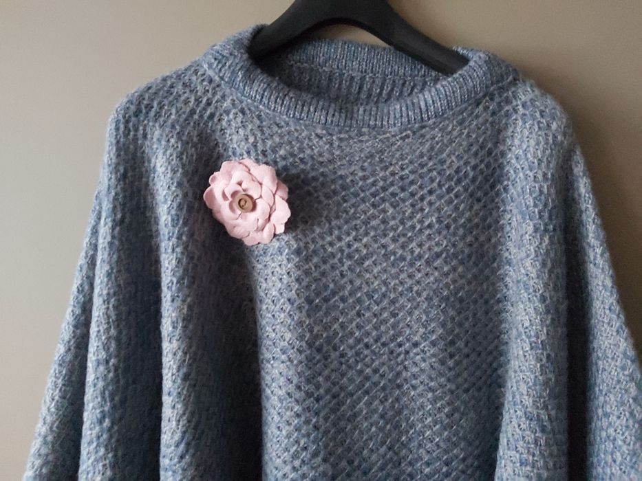 Ponczo narzutka damska