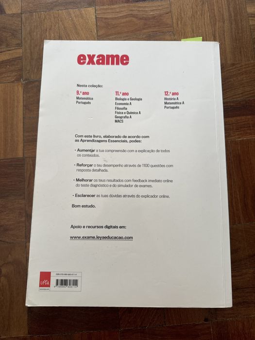 livro de preparação para exame FQ fisico quimica