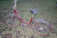 Stary rower kwietnik, ozdoba ogrodu, kwietnik ogrodowy