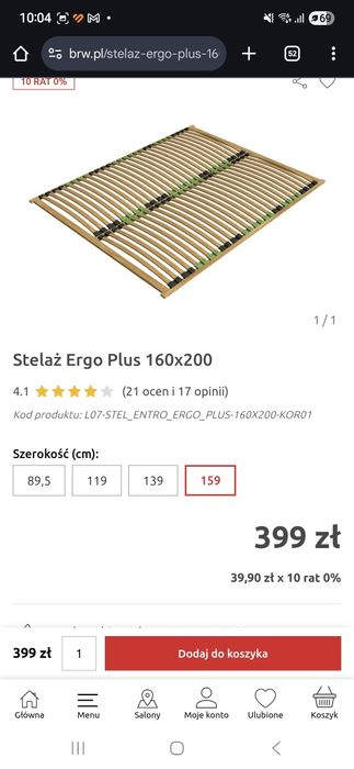 Łóżko+szafa zestaw mebli