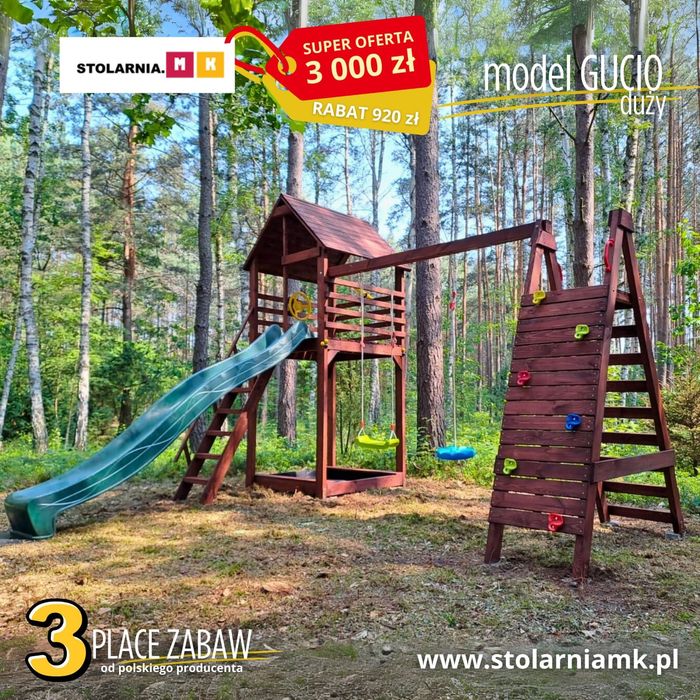 Plac zabaw Gucio Duży Poziomowanie, Kotwienie Gratis