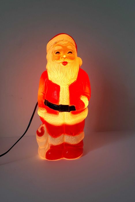 duży Mikołaj podświetlany ozdoba świąteczna Boże Narodzenie vintage