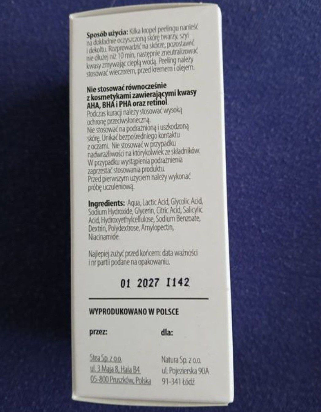 Peeling do twarzy Skinimal kwasy AHA+BHA