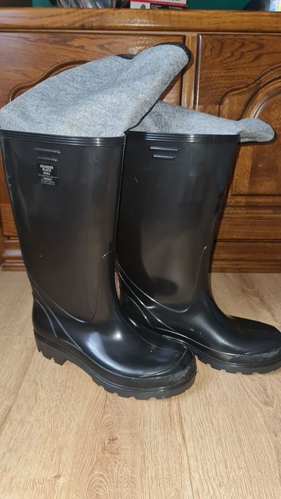 Kalosze Grander black 43 nowe z wkładką ocieplajacą