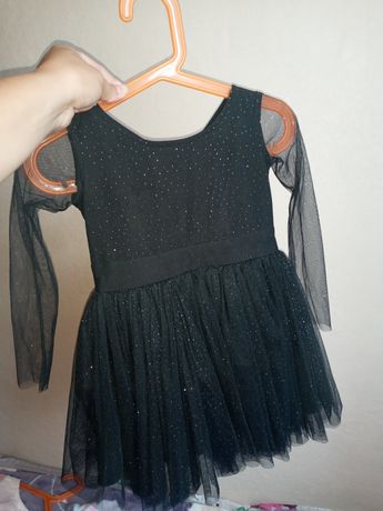 Нарядное платье  на девочку 3-4 98 104 см vovk черное длинный рукав