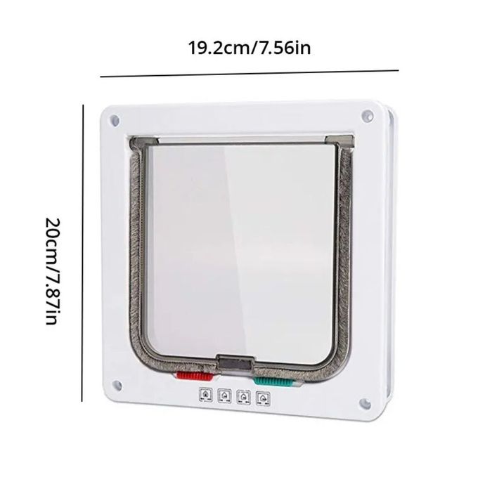 Дверка для кошек или мелких собак,белая размер XL