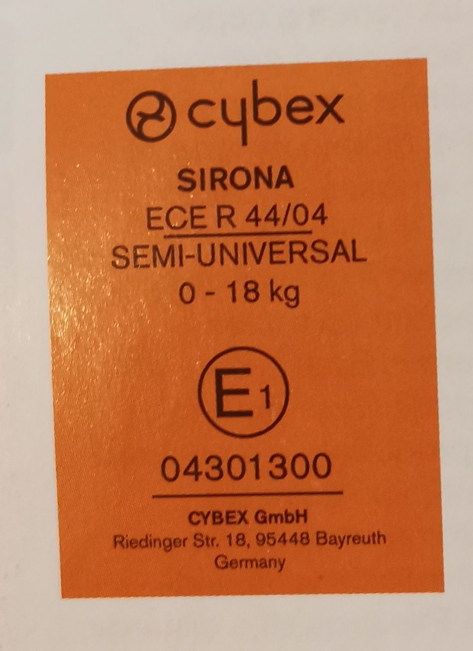 Fotelik Cybex Sirona Platinum 0-18 kg isofix