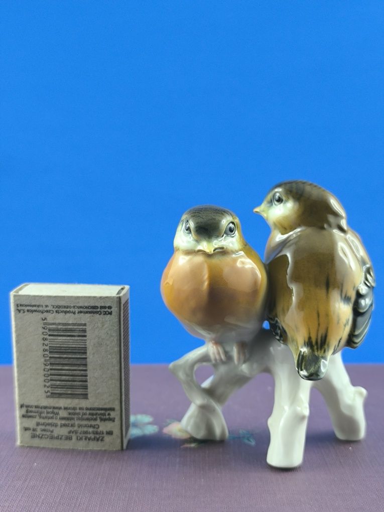 Para ptaszków Volkstedt Turyngia #ptak #porcelana #ozdoba #Niemcy