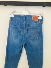 Levi's jeansy 721 high rise rozmiar 28 wysoki stan rurki niebieskie