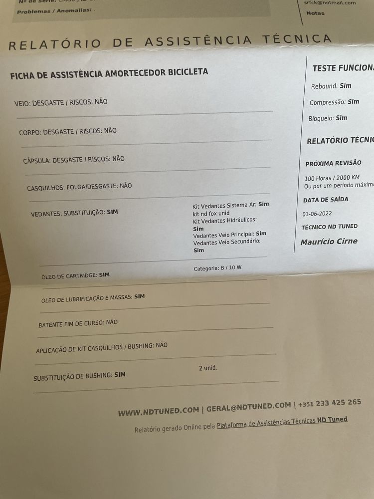 Amortecedor Fox Float