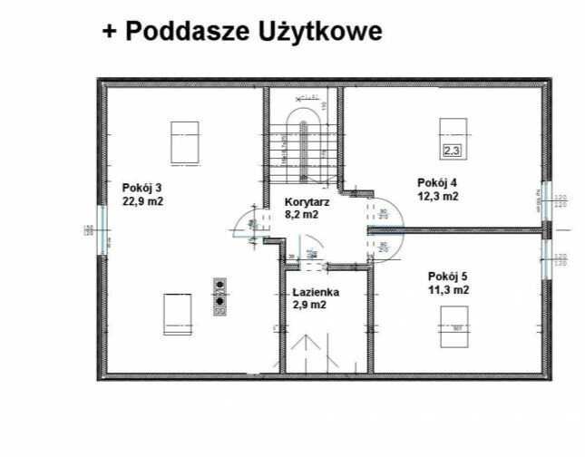 Dom Kamilek max z poddaszem użytkowym 140,6m2