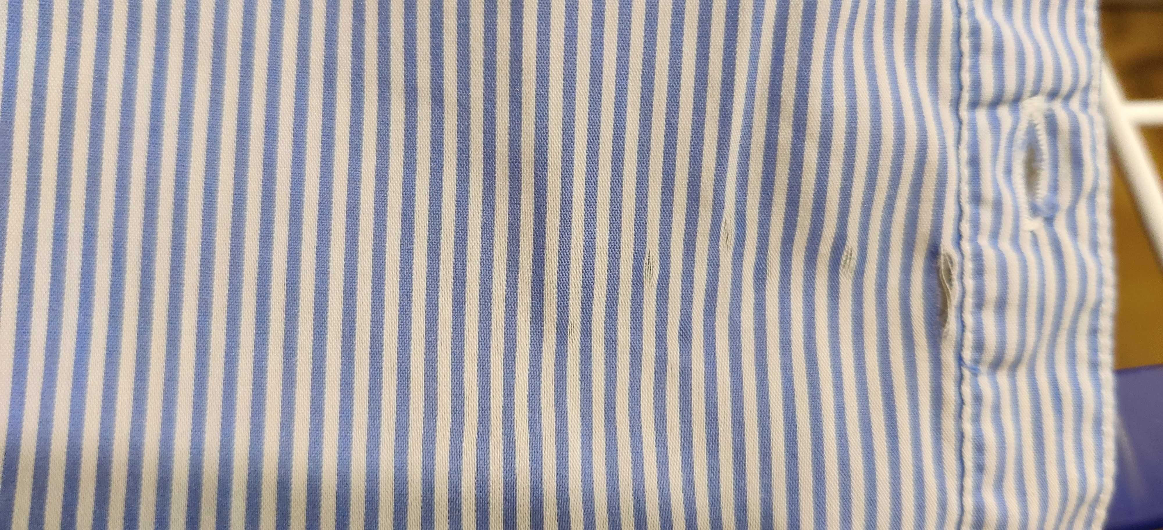 Koszula w paski ZARA S biuro praca - bawełna - do naprawy