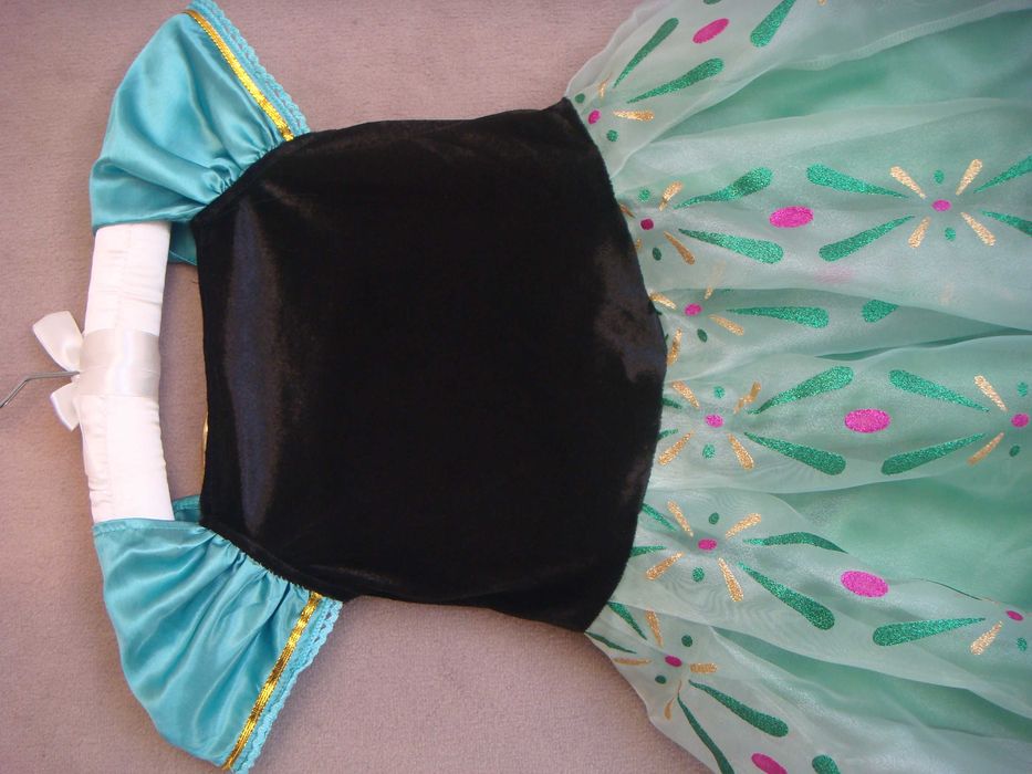 PIĘKNY strój przebranie księżniczka Anna kraina lodu frozen 116 / 122