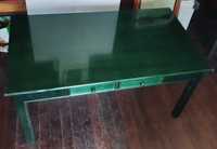 Mesa 159x89x80cm Verde Madeira Refeição Trabalho c/ 4 Gavetas