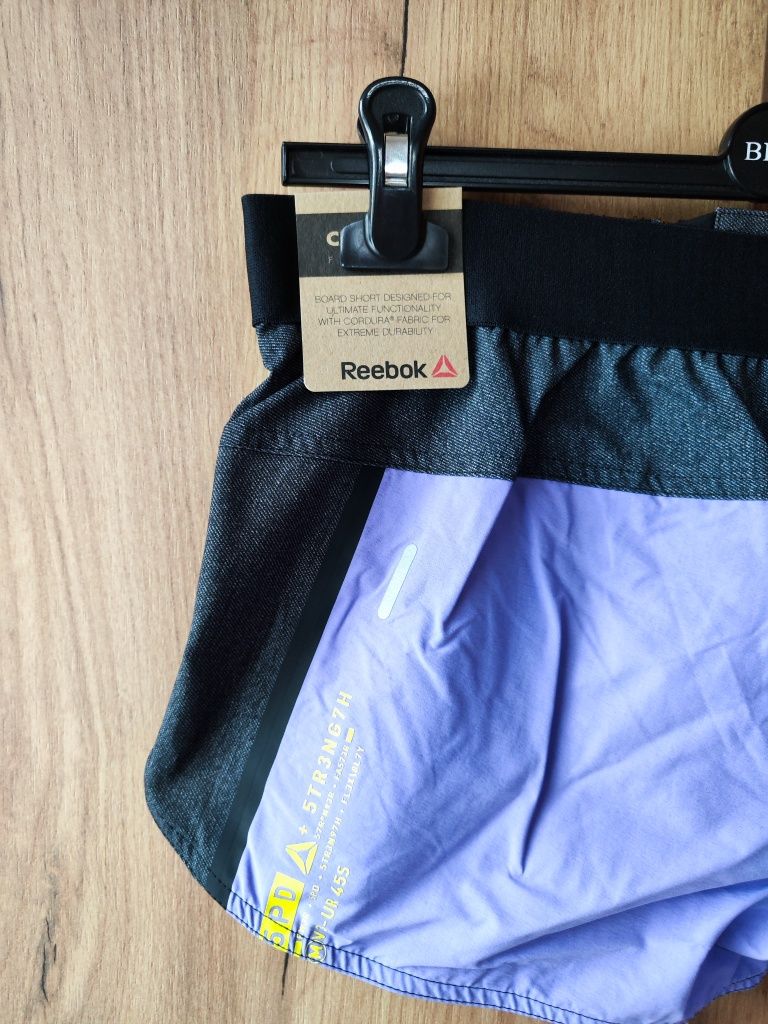 Spodenki sportowe damskie Reebok, rozmiar S, nowe z metką, kieszonka n