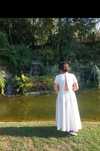 Conjunto top e saia branca