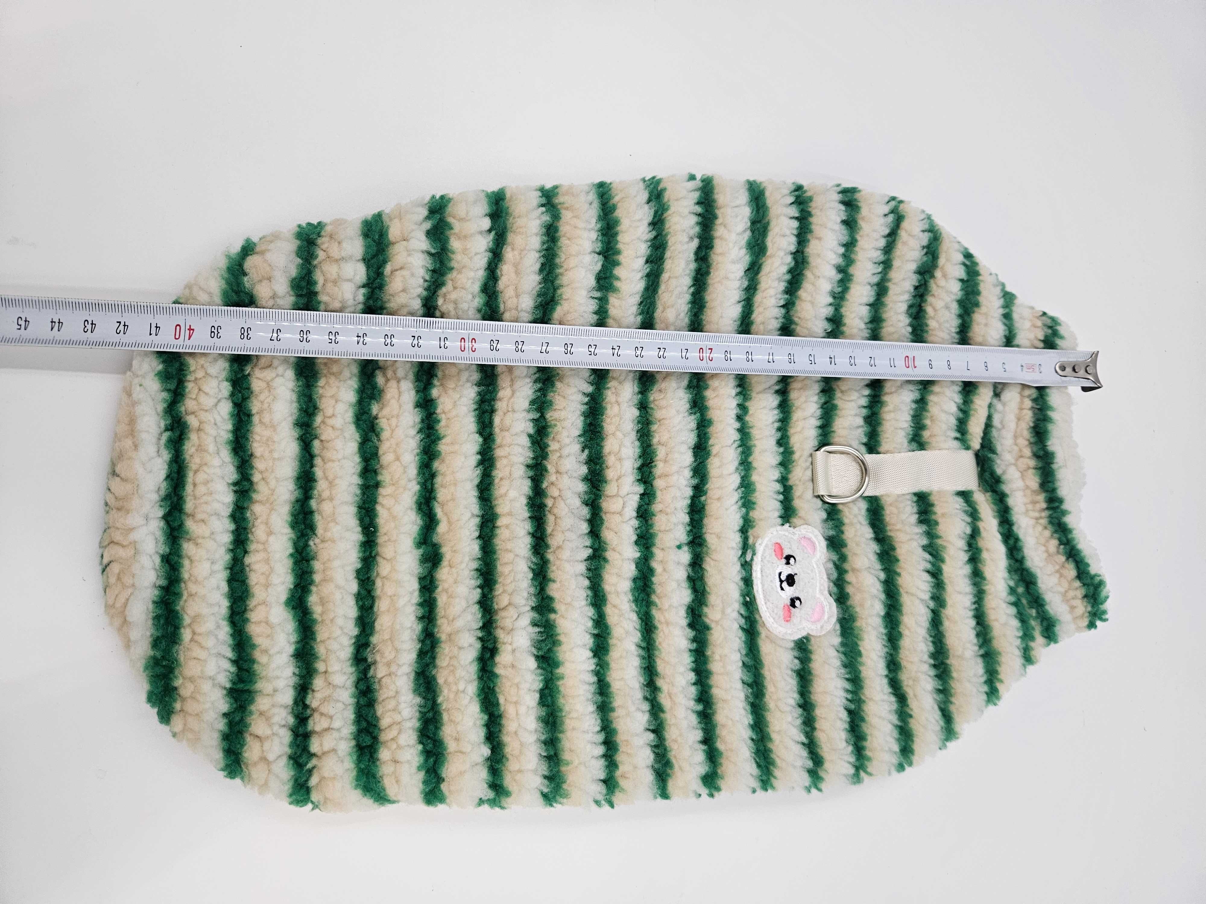 Pasiasty, polarowy sweter dla psa