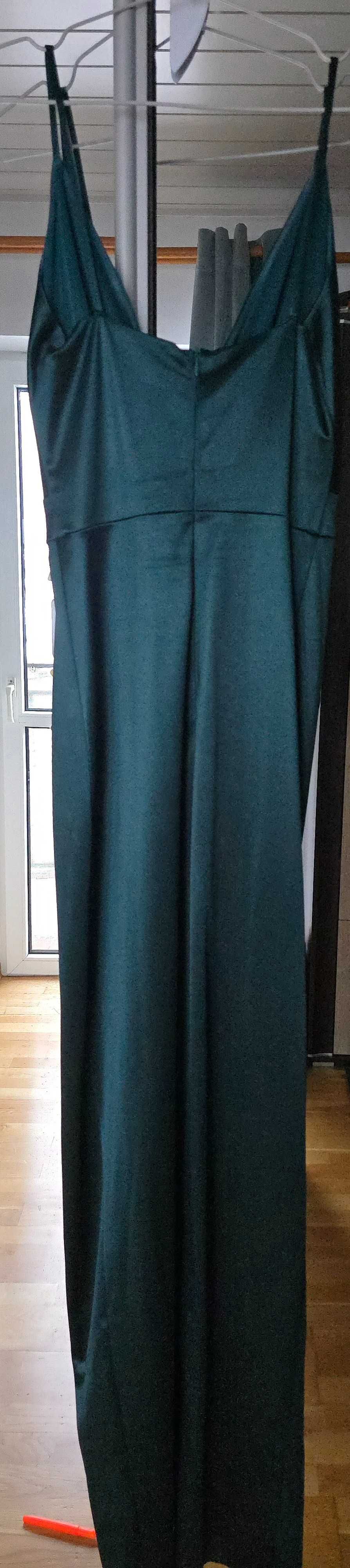 Satynowa sukienka maxi