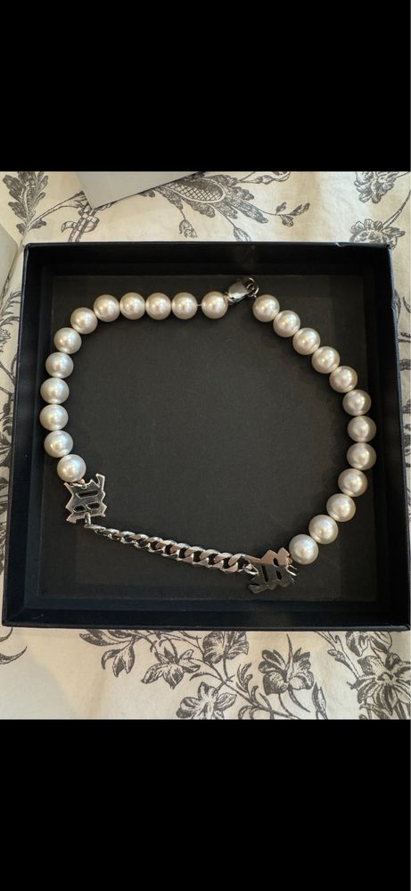 Srebrny perłowy choker MISBHV