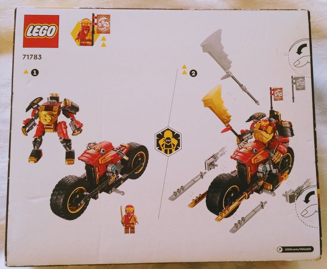 LEGO, NINJAGO, wiek 7+, wojownicy, motocykl, Mech, 71783, klocki