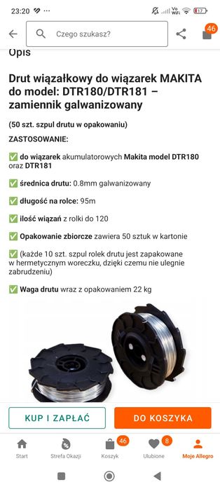 Drut wiazałkowy do wiązarek Makita
