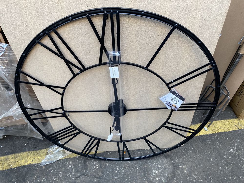 Zegar ścienny duży 74 cm z ozdobnym mechanizmem