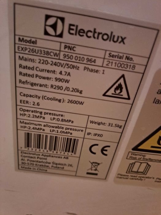 Sprzedam klimatyzator elektrolux przenośny