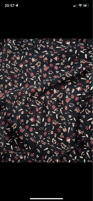 Kombinezon krotki czarny w kwiatuszki boho xs 34 sinsay