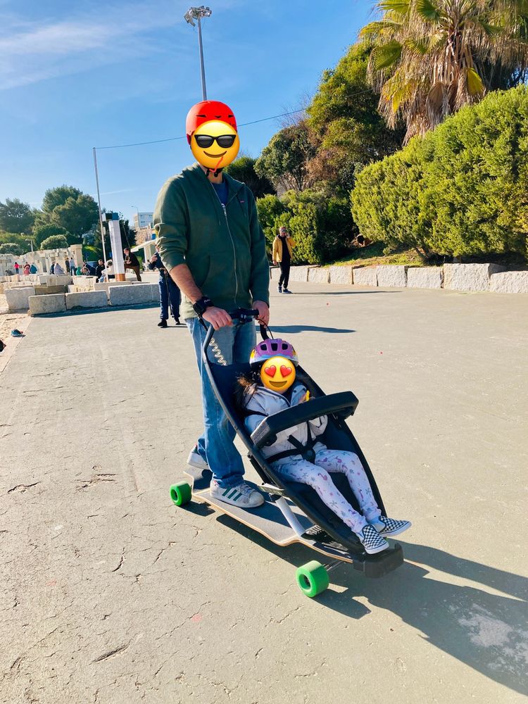 Skate Longboard Stroller Quinny