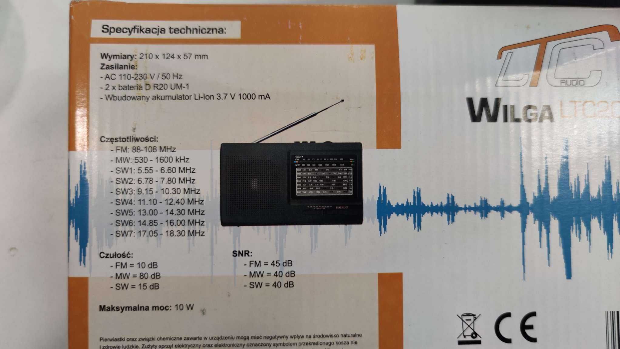 Radio LTC Wilga na akumulator i 230 V Nowe Komis Madej SC