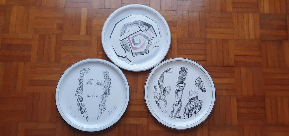 Lote de 3 Pratos decorativos