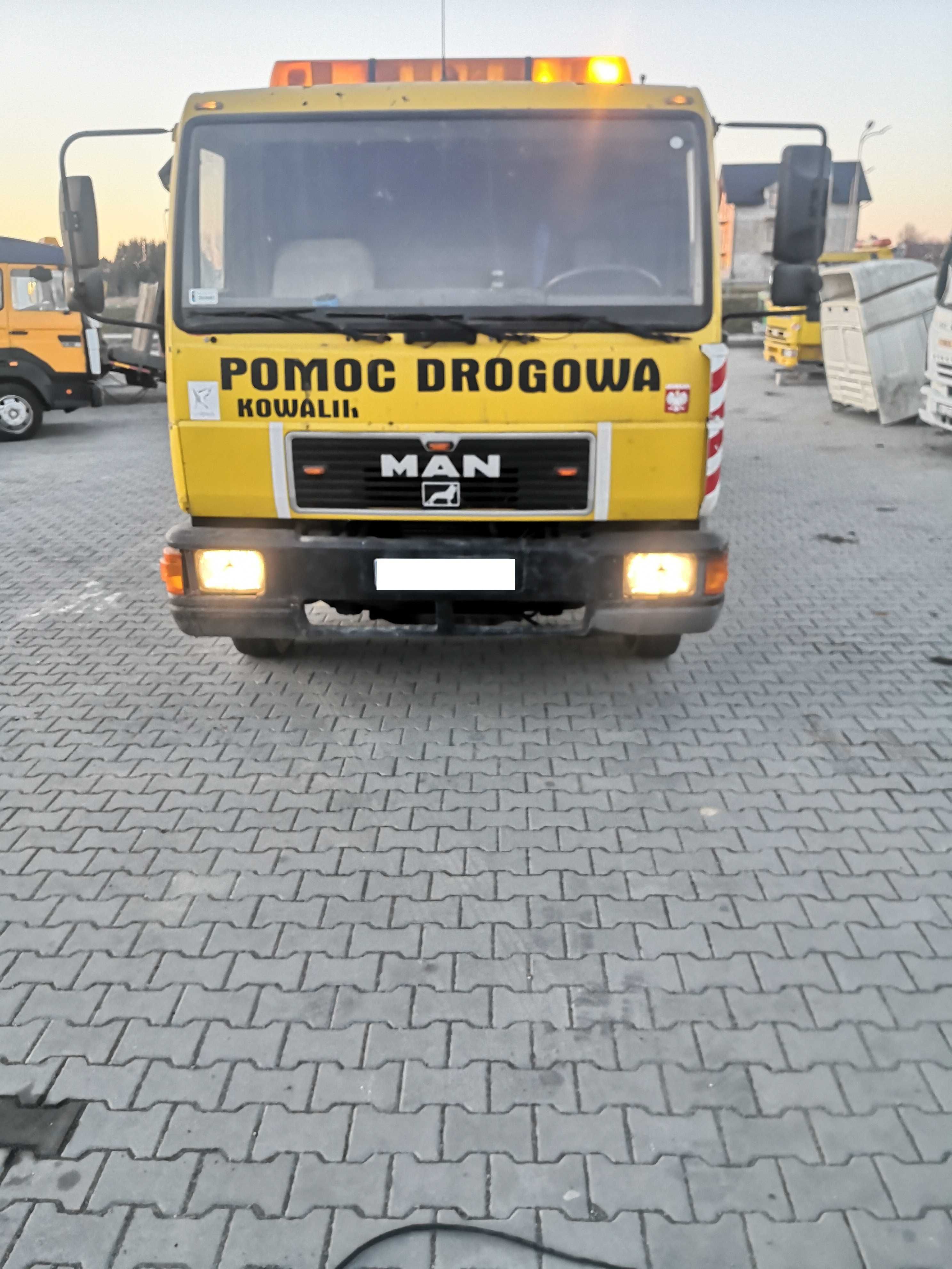 LAWETA man 10.16 płyta hydr. z widelcem  AUTOLAWETA POMOC DROGOWA