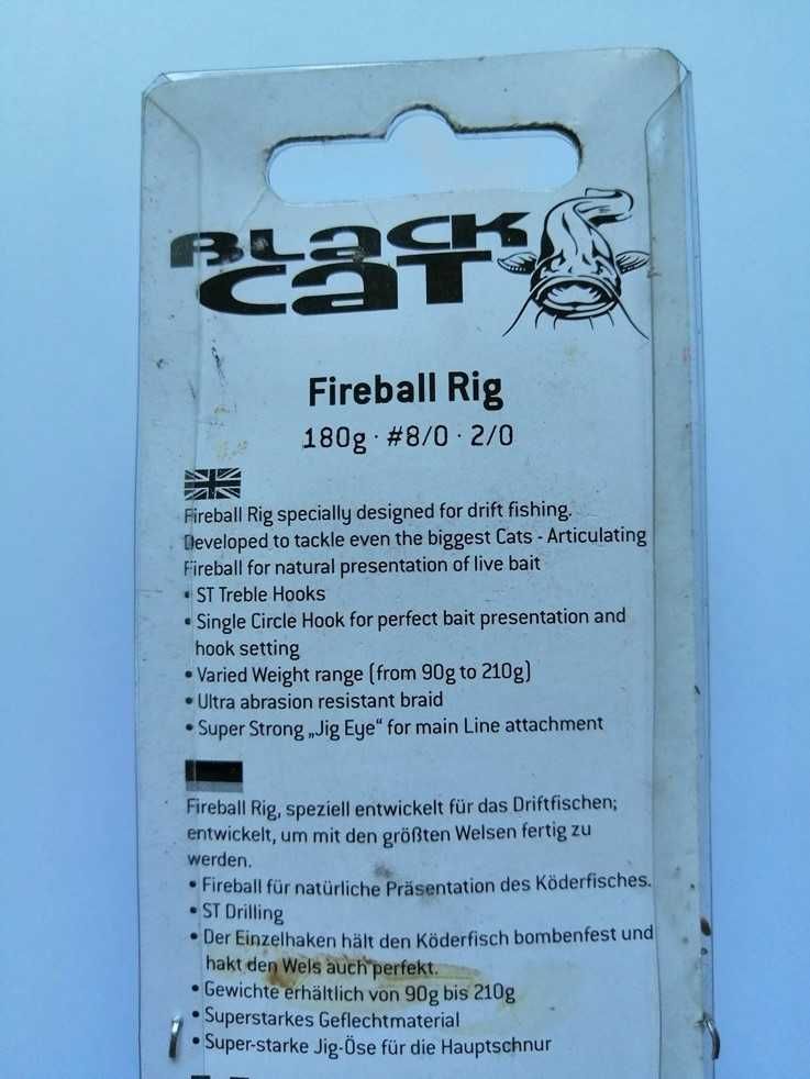 Wędkarstwo. Black Cat Zestaw przyponowy BLACK CAT Fireball 180g. Nowy.